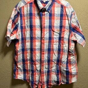 Merona Men's Casual Plaid Shirt - Red, Blue, White